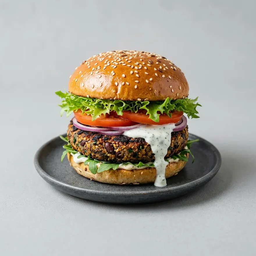 Millet Rajma Burger, as served